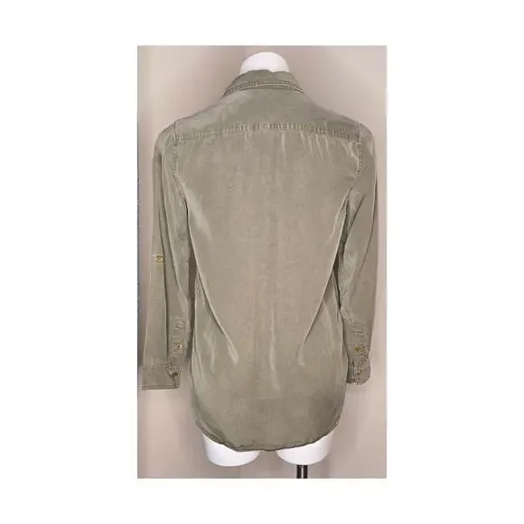 THE GROUP BABATON Utility Shirt Olive Green Size XXS - Picture 4 of 16